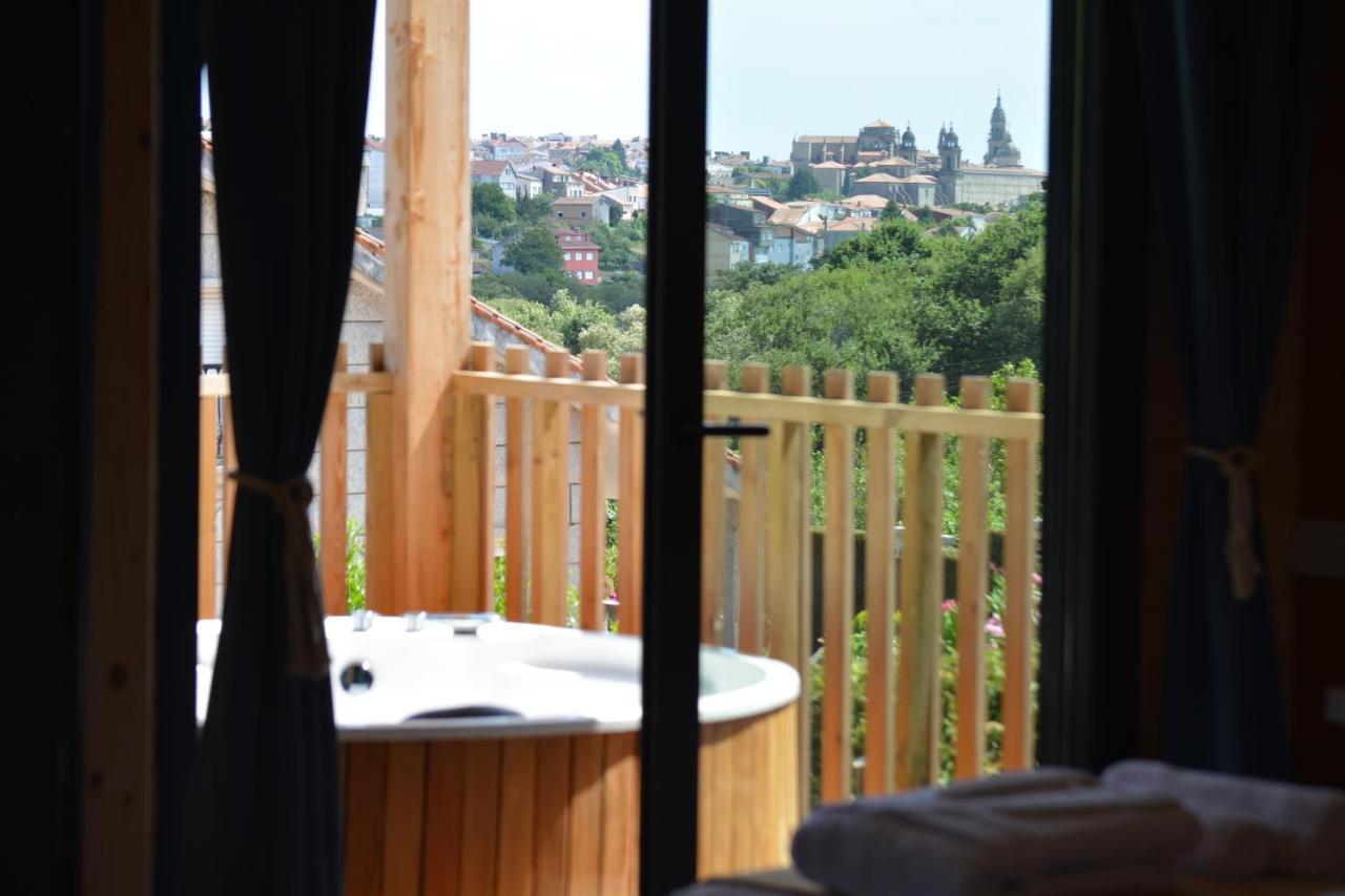 Cabanas Compostela - Cabana La Catedral Con Banera De Hidromasaje ซานติอาโก เด กอมโปสเตลา ภายนอก รูปภาพ